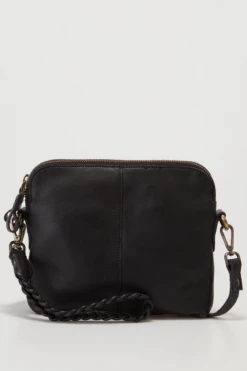 Skye Leather Twist Crossbody Bag