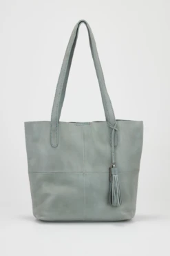 Alba Leather Unlined Shopper Bag